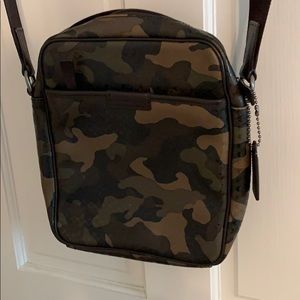Coach camo cross body bag